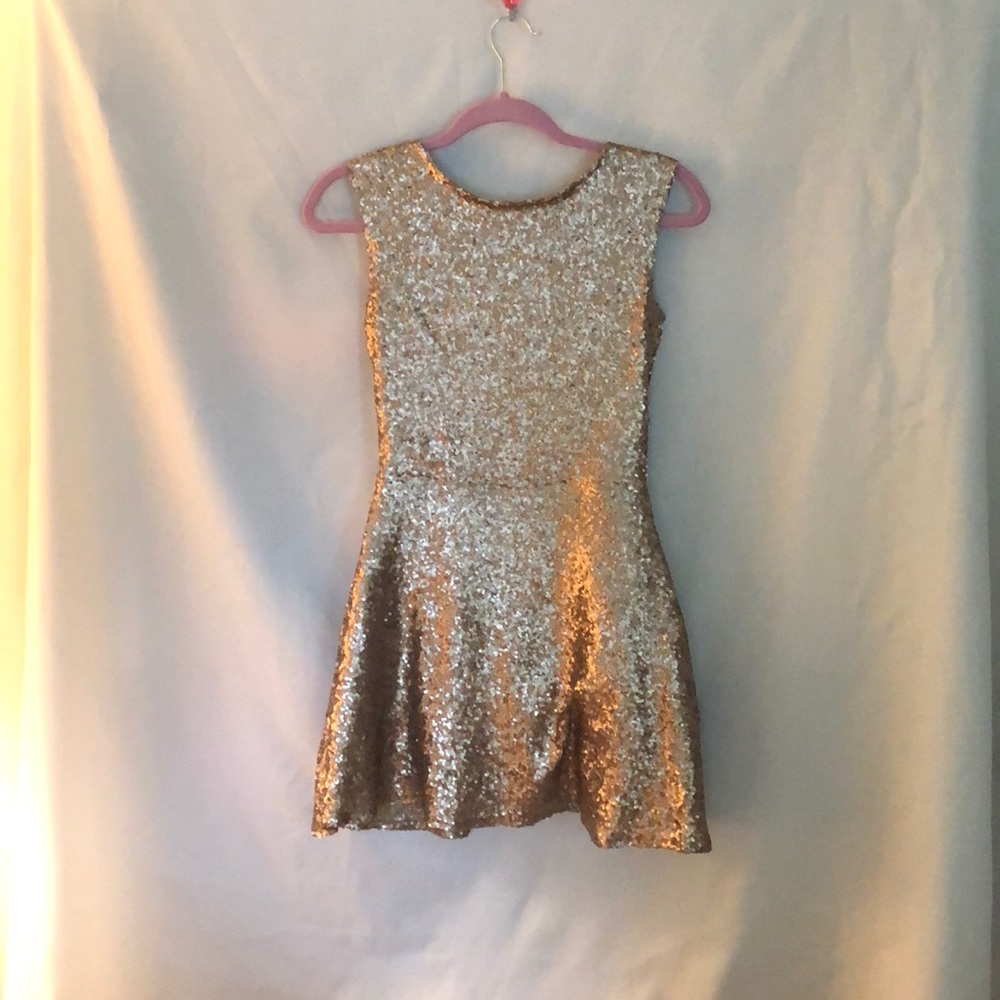 Sequin champagne dress